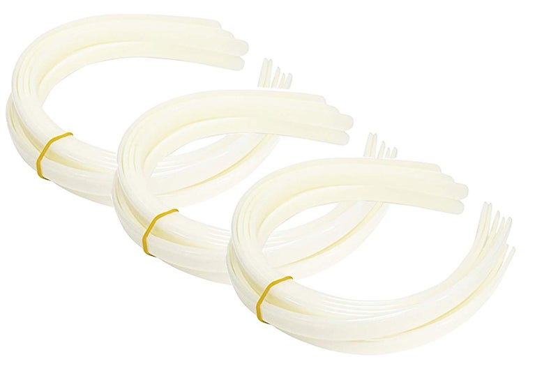 Q-YO Craft Plastic Headbands - No Teeth, DIY Hair Accessories (30pc 3/8" (12mm)) - Image 2